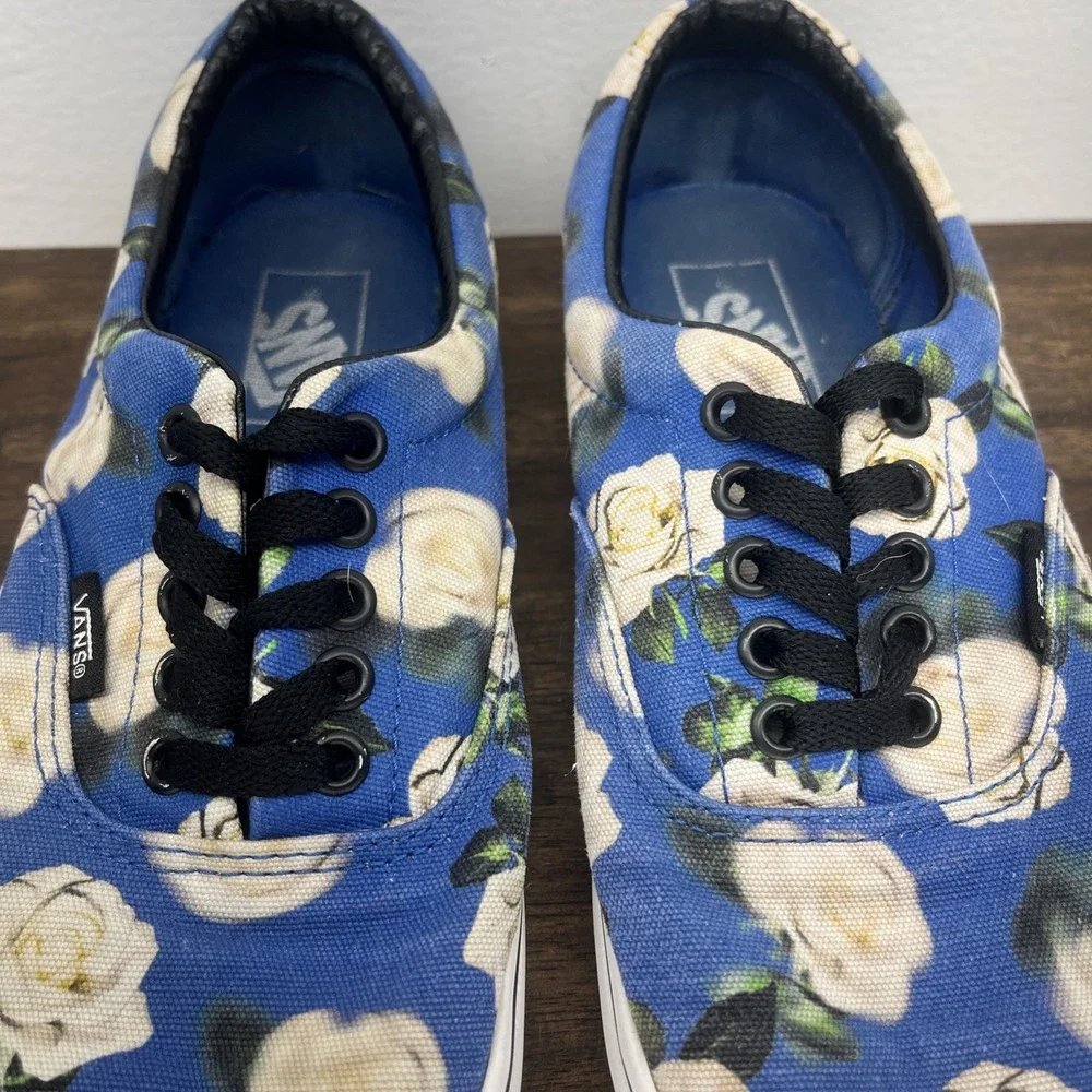 Vans Romantic Floral Lapis Blue Low Top Skate Shoes Men's 7 Womens 8.5 Floral - Picture 4 of 15